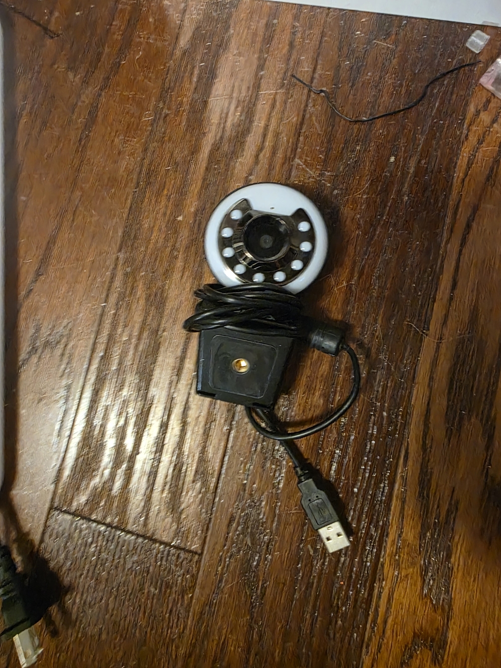 USB Webcam with Ring Light - White/Black